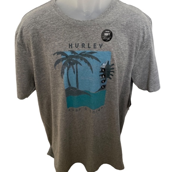 NWT HURLEY “Surf & Enjoy” Tee Shirt Men L Large - Picture 1 of 9